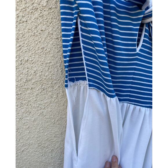 Vintage Sprouts Vicky Vaughn Sailor Dress S/M Blue White - Picture 6 of 9